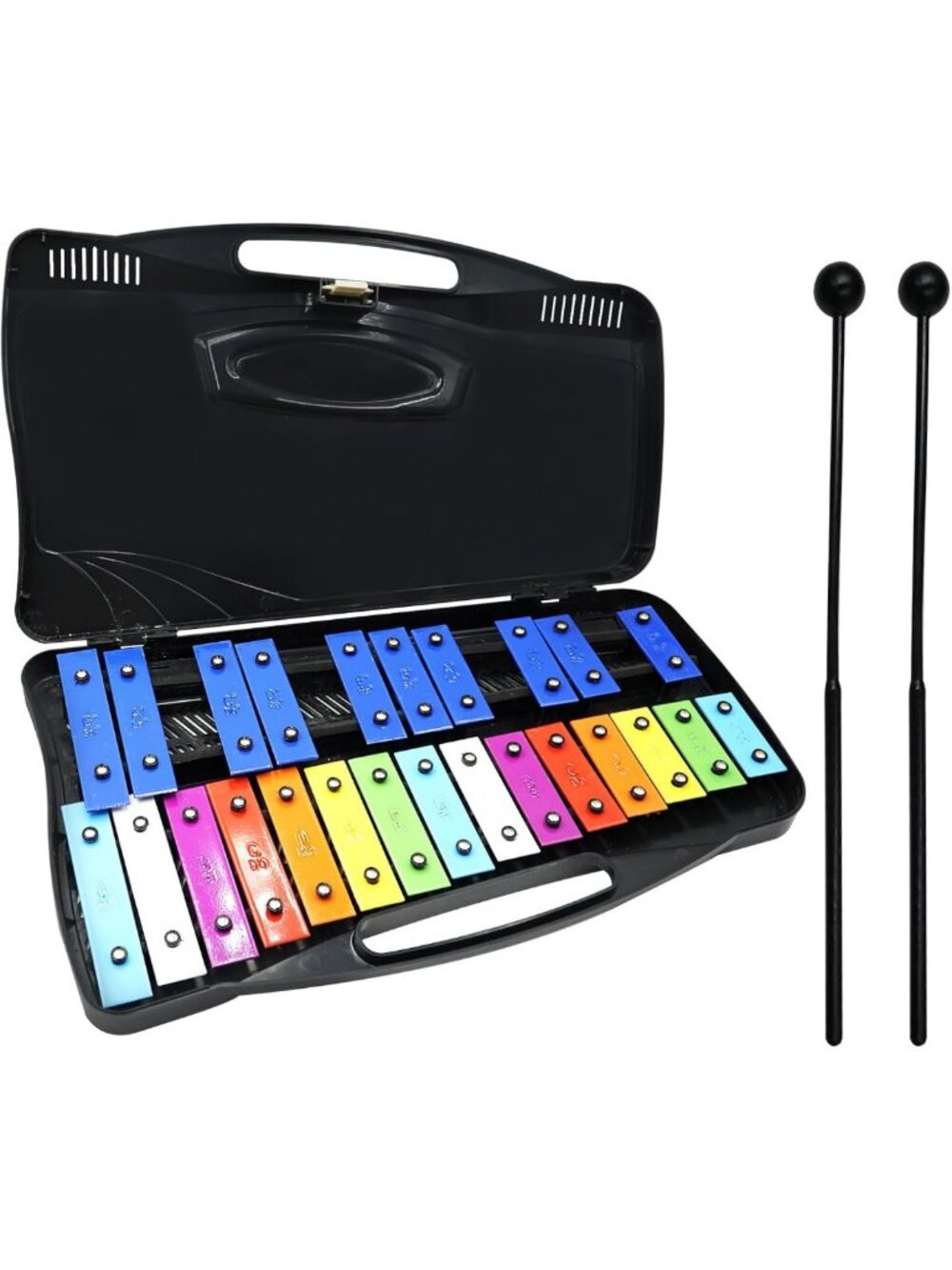 Colorful 25-Note Xylophone for Kids - Metal Keys, Beginner Glockenspiel with